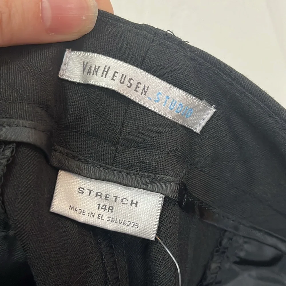 NWT VanHeusen black trouser leg slacks - Picture 6 of 14